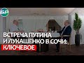 Неформальная встреча: Владимир Путин и Александр Лукашенко встретились в Сочи