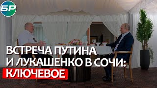 Неформальная встреча: Владимир Путин и Александр Лукашенко встретились в Сочи