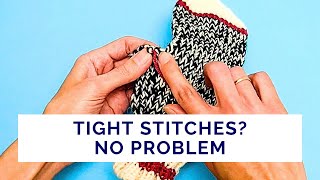 Easy Way To Transfer Tight Stitches From Scrap Yarn To Knitting Needles