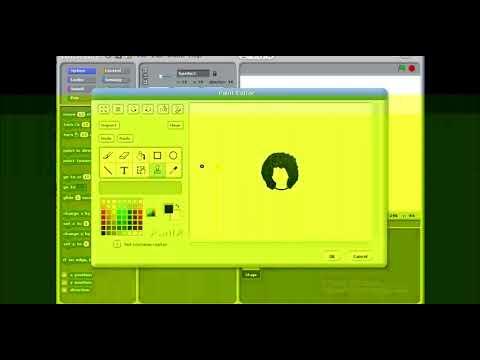 scratch # use of paint editor# to create new sprite