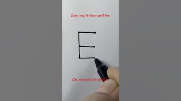 Easy way to draw Post box from E #shorts #drawing #art