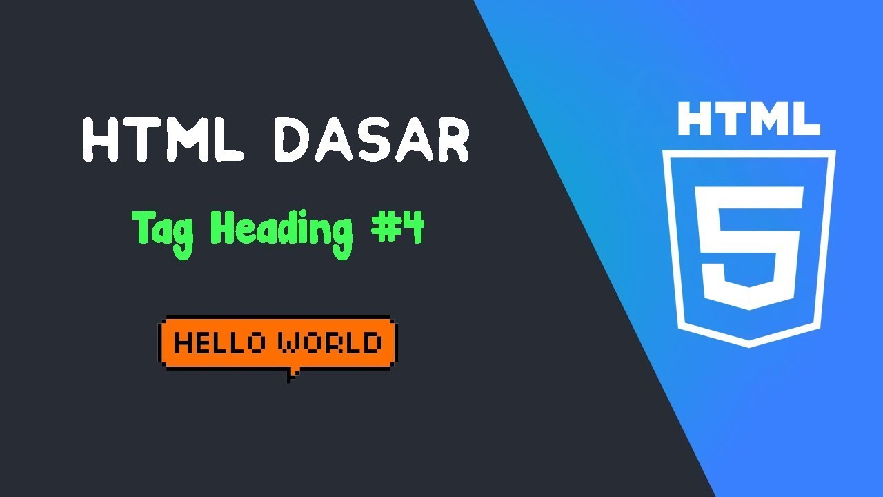 Belajar HTML - Tag Heading #4 - YouTube