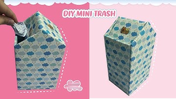 DIY thùng rác mini để bàn / Making mini trash bin #diy #cardboard #trashbin #shorts #happyvoi