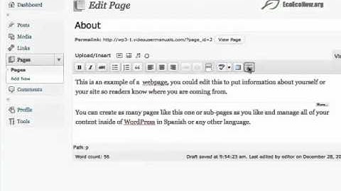 WordPress - How to use the toolbar