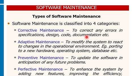 CS308 Software Engineering and Project Management Module 5  Software Maintenance