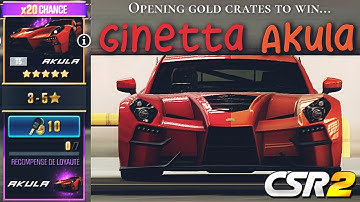 | CSR2 | Open gold crates to win Ginetta Akula - ×20 drop rate