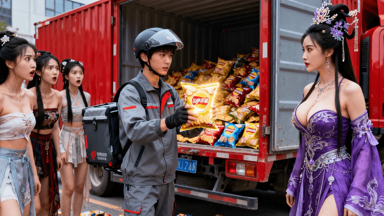 快遞小哥帶着物資穿越古代，開局撞飛性感女王爺，靠現代科技逆襲成為首富，征服天下極品美女！