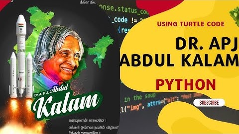 APJ Abdul Kalam Using Python Sketchpy Code | Python Programming Hub