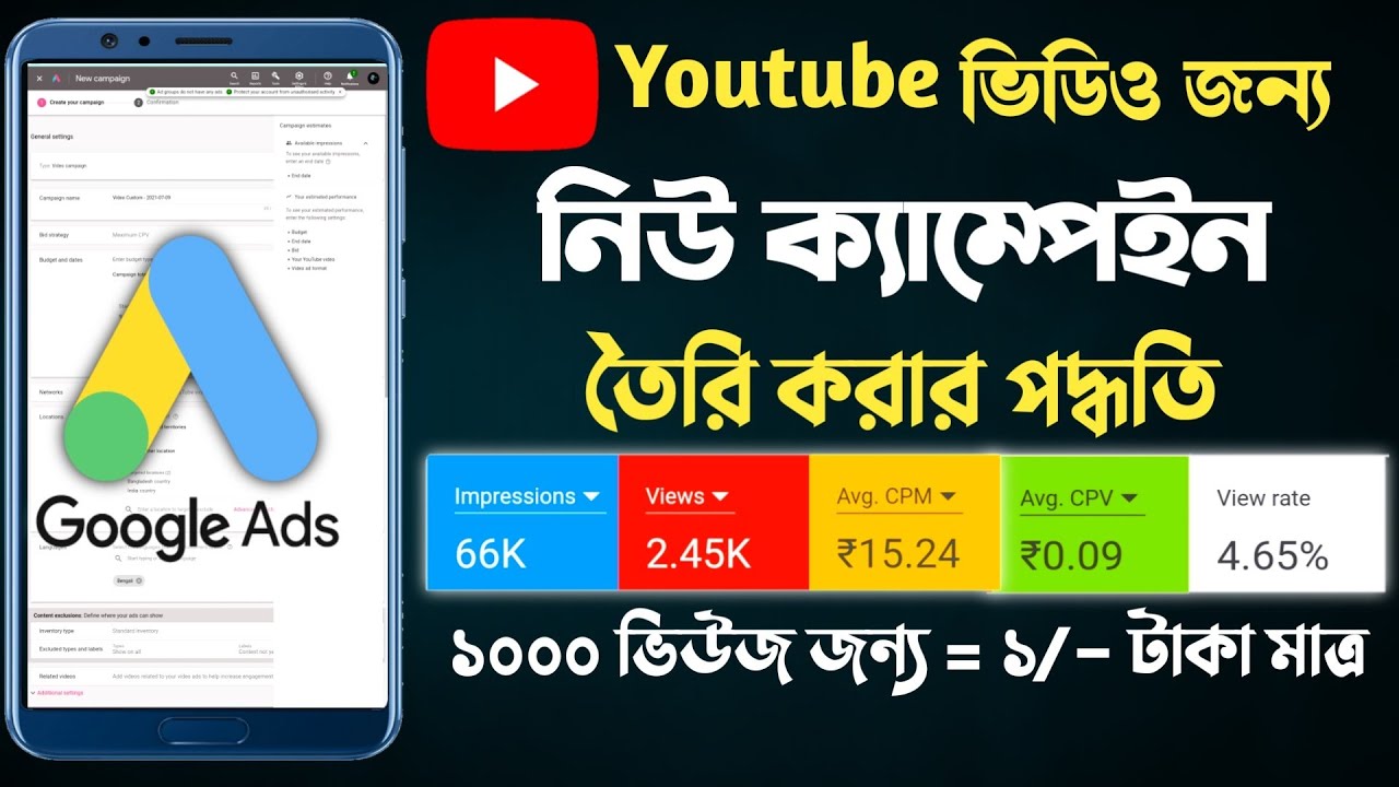 How To Create Google Ads Campaign for Youtube Video's | How To Create ...