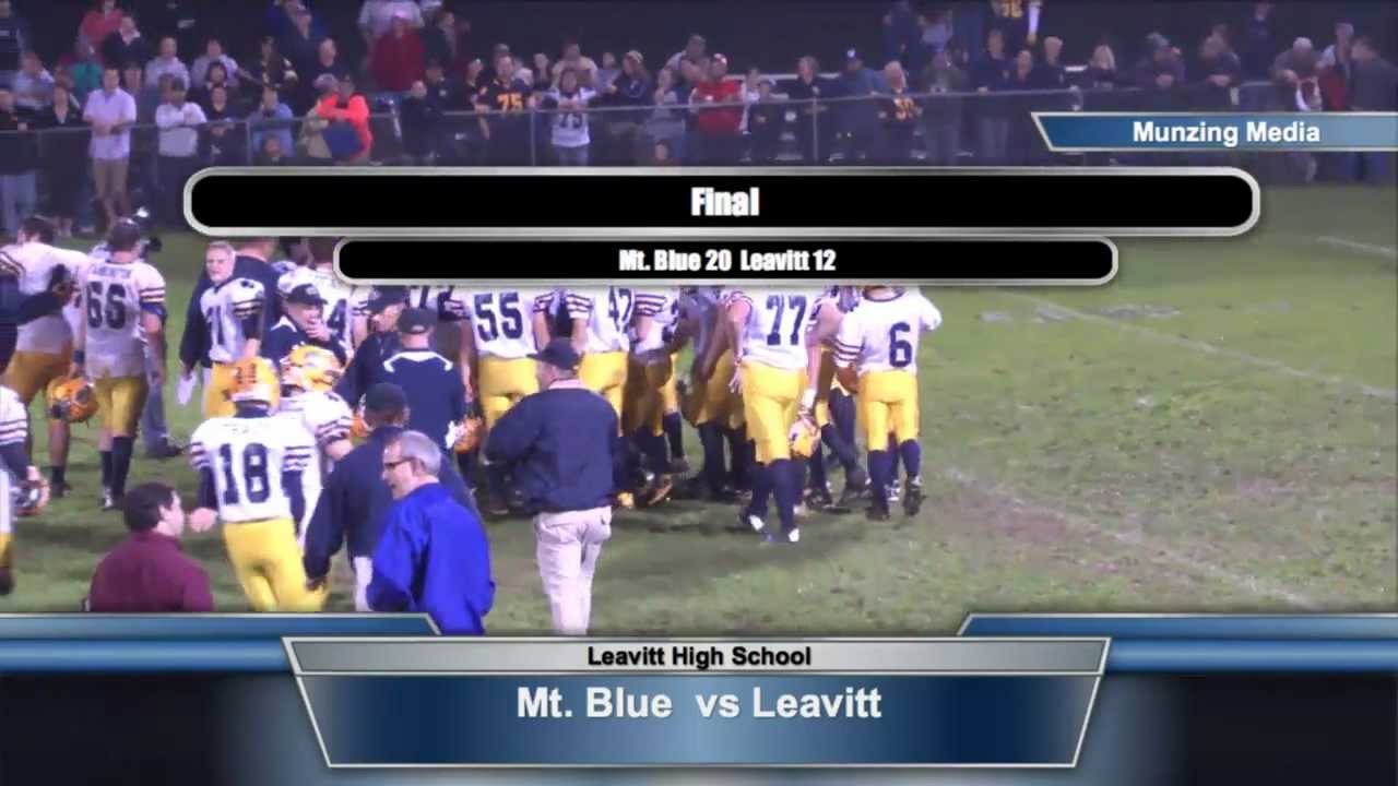 Mt Blue at Leavitt Class B east PTC Football YouTube