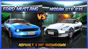 Ford Mustang vs Nissan GTR - Asphalt 5 multiplayer gameplay