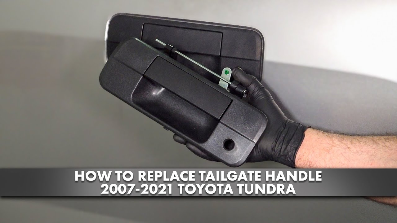 Manija De Puerta Trasera Texturizada En Negro Para Toyota Tacoma Y Tundra, Con Cámara Y Reemplazo Directo, 10 Años De Garantía
