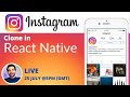 LIVE coding: Instagram Clone in React Native from scratch