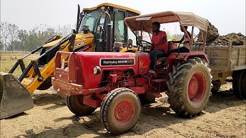 Mahindra 585 xp plus, swaraj 855, mahindra 575 di,mahindra 475 di | jcb 3dx soil loading and falling