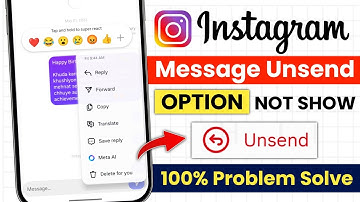 instagram me unsend ka option nahi aa raha hai | instagram unsend option not showing
