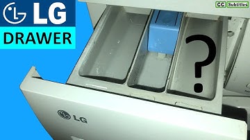 Overzicht wasmiddellade van LG wasmachine