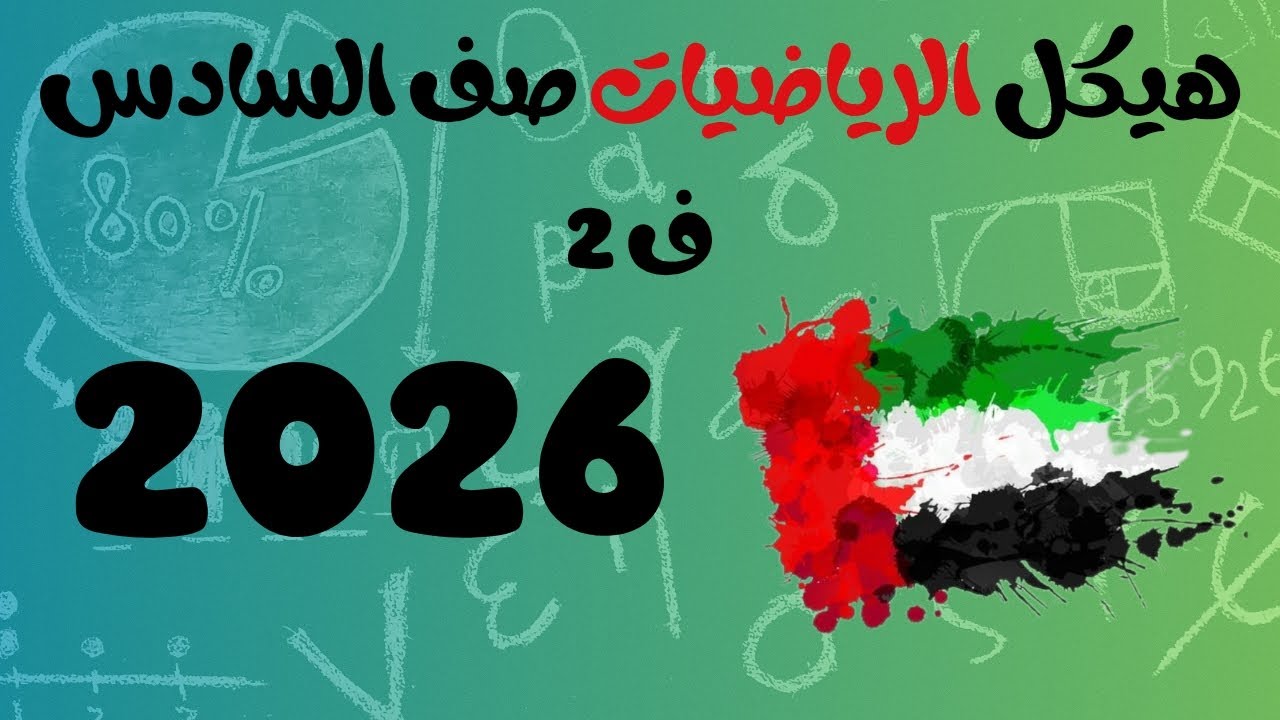 هيكل الرياضيات للصف السادس الفصل الثاني لعام 2026