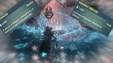 warframe nightwave | polarize a weapon, companion, warframe | activate a requiem obelisk on deimos