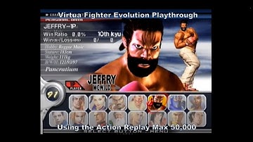 Virtua Fighter 4: Evolution Jeffry Playthrough using the Ps2 Action Replay Max 50k :D #Playstation