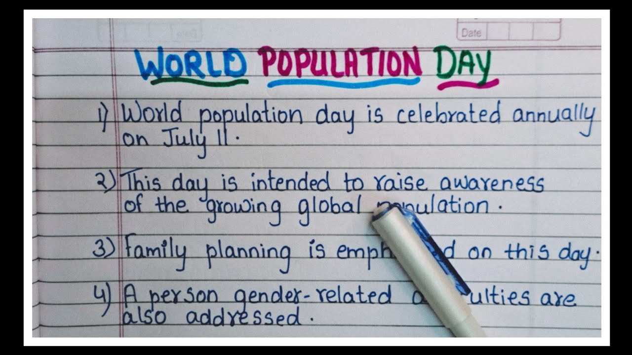 world population day essay for class 8