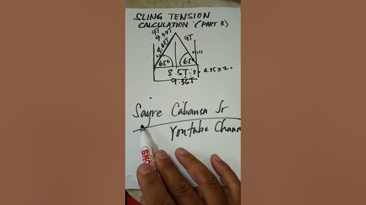 SAFETY Sling Tension Calculation Part 3 (Tagalog) YouTube