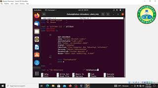 Pemrograman Shell Tentang Penginputan Data - VirtualBox Ubuntu