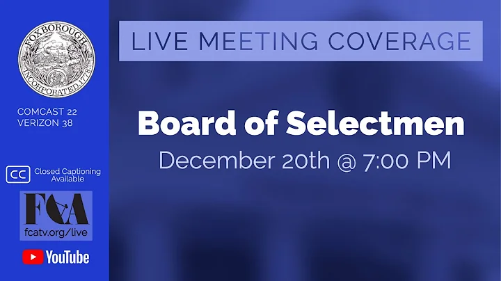 Foxborough Board of Selectmen 12/20/22