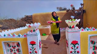 Morning Routine of Desert Women Beautiful Nature with rural life video Desi Village vlogs Pakistani