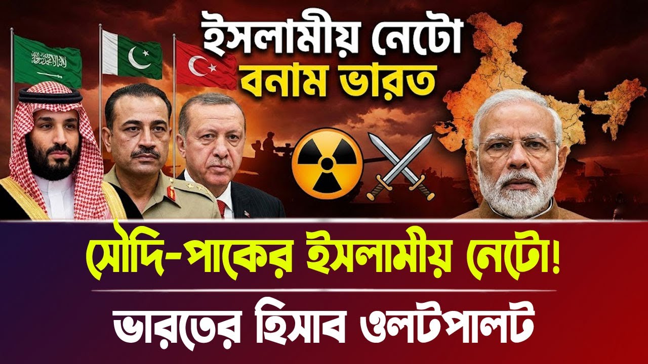 তিন শক্তির পরমাণু নেটো! ভারতের হিসাব ওলটপালট | Saudi-Pak-Turkey Nato News | Bangla News