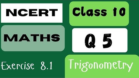 CLASS 10 / EX 8.1 /Q5/Given sec theta=13/12,calculate all other trigonometric ratios