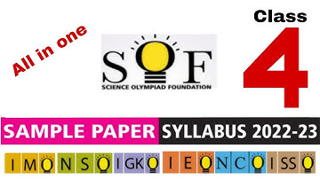 Olympiad Sample Paper 2022-23 Class 4 IMO NSO IGKO ISSO IEO NCO SOF Science Olympiad Foundation