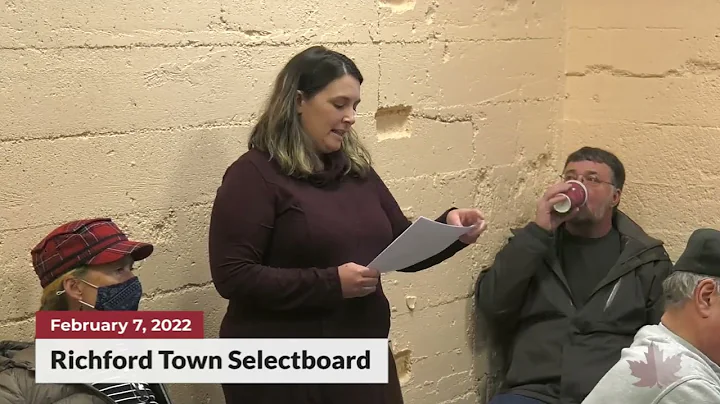 Richford Town Selectboard Meeting | 02/07/2022