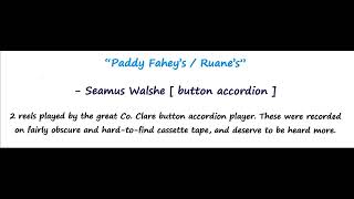 Seamus Walshe : &quot;Paddy Fahey&#39;s / Ruane&#39;s&quot;