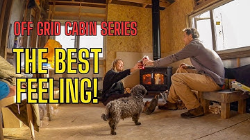 PART 3 - Cabin Build UK - WOOD STOVE! Turning a rundown static home into a log cabin