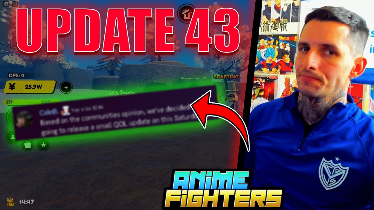 🚨UPDATE 43 ANIME FIGHTERS ROBLOX 