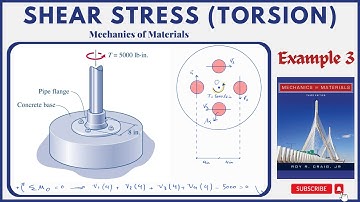 Shear Stress Example 3 (Torsion) - Mechanics of Materials
