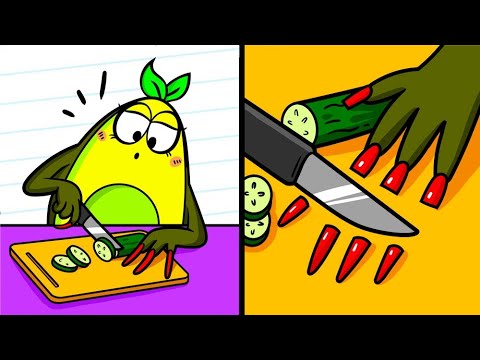 FUNNY GIRLY PROBLEMS WITH LONG NAILS  Relatable Facts and Funny Fails by Avocado Family