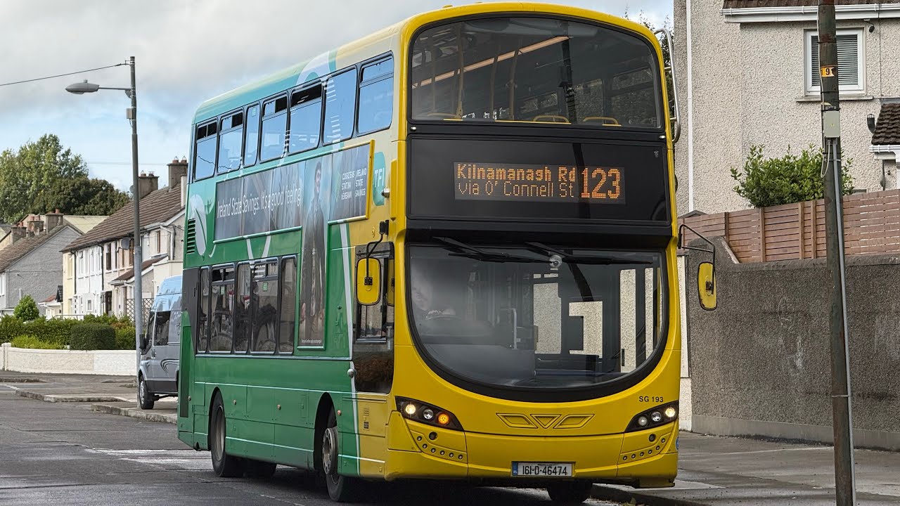 Ride on Dublin Bus SG Class Wright Gemini 3 number SG193 on route 123 (17/9/25)