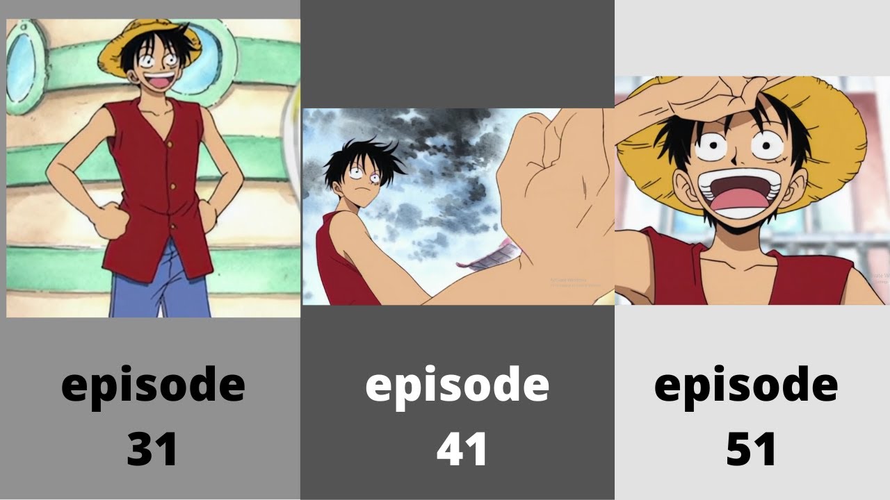 Side by side comparison of Nami and Luffy from the colors spreads from  Chapter 100 (1999) and Chapter 1000 (2021), showing decidedly different  proportions in character design, particularly with the foreheads, hands