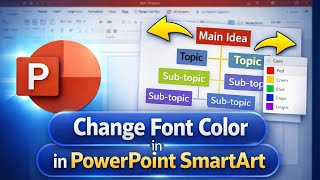 How to Change Font Color in PowerPoint SmartArt | SmartArt Text Color Tutorial
