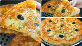 بيتزا ايطالية 🍕🍕 بدون بيض بدون حليب بدون لحوم + اسهل طريقة لتحضير صلصة الطماطم