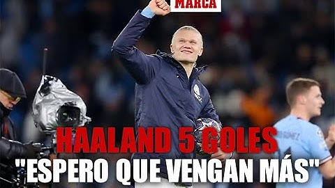 Haaland: "Hemos ganado 7-0 y he marcado 5 goles, no tengo mucho que decir"