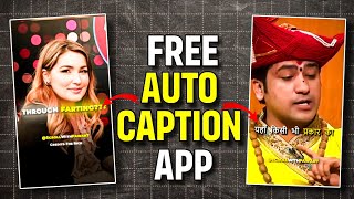 100% free auto caption app । FREE auto caption generator। best Hindi auto subtitle app।