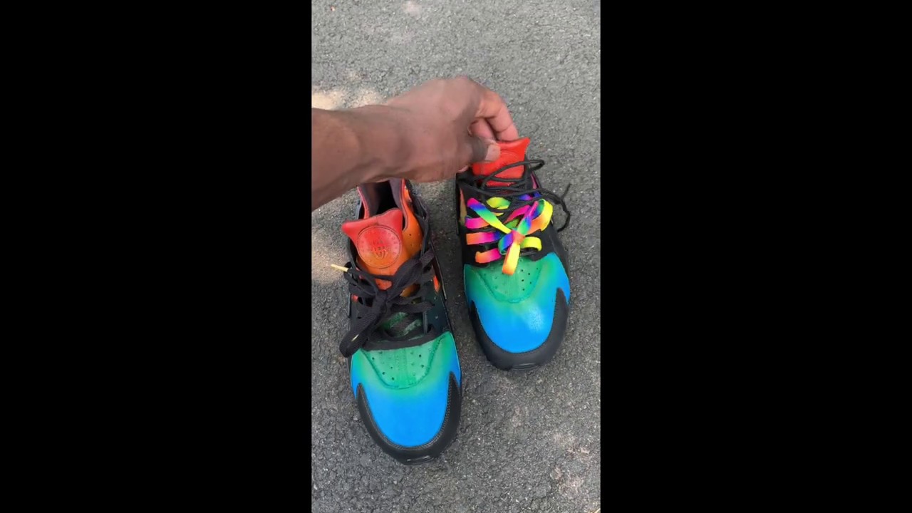 black rainbow huaraches