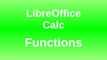 LIbreOffice Calc - Functions