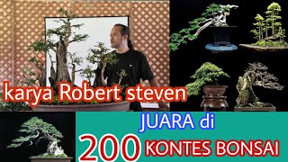 Robert Steven's bonsai works have won 200 bonsai contests || Robert Steven's works