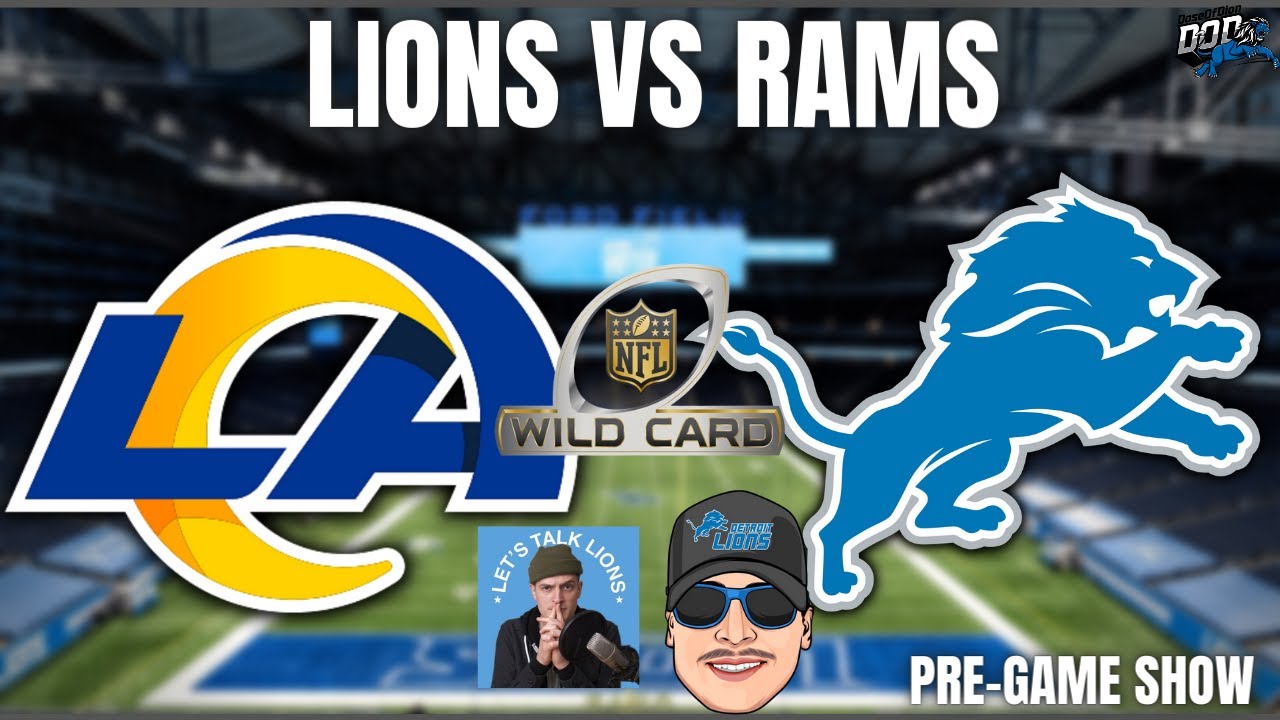 Lions Vs Rams PLAYOFFS PreGame Show LIVE w/ Lets Talk Lions & Speak