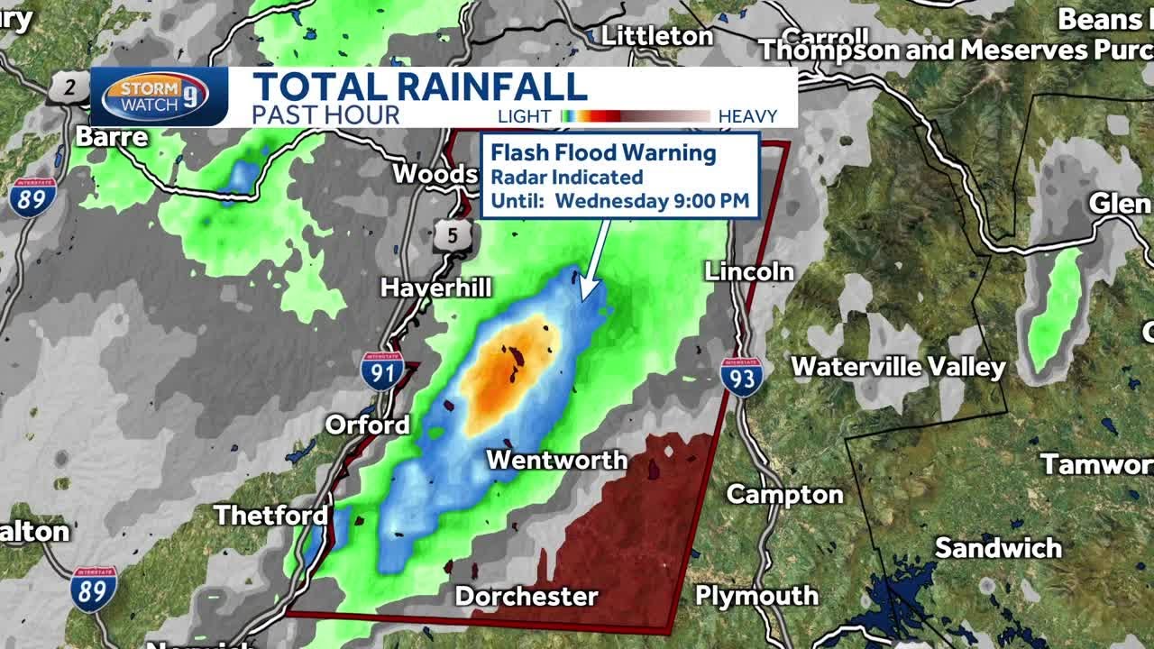 Flash flood warning issued for Grafton County - YouTube