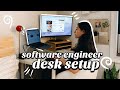 BEST software engineer desk setup + tour • redoing my work from home space!