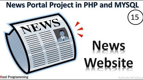 PHP And MySQL Project On Online News Portal